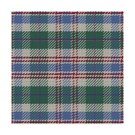 Sher Sester 'Green Plaid Lodge Pattern' Canvas Art,18x18